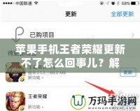 蘋果手機王者榮耀更新不了怎么回事兒？解決方法大揭秘！