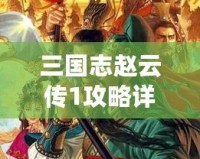 三國(guó)志趙云傳1攻略詳解大全：從新手到高手，你需要知道的所有技巧！