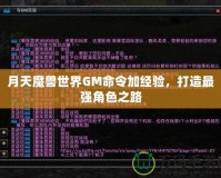 月天魔獸世界GM命令加經(jīng)驗，打造最強角色之路