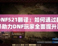 DNF521翻譯：如何通過翻譯助力DNF玩家全面提升游戲體驗