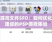 PSP游戲文件SFO：如何優(yōu)化和管理你的PSP游戲體驗(yàn)