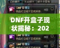 DNF開盒子現(xiàn)狀揭秘：2024年最強(qiáng)開盒策略！