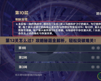 第12關怎么過？攻略秘籍全解析，輕松突破難關！