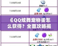 《QQ炫舞寵物蛋怎么獲得？全面攻略揭秘！》