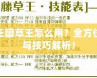 洛克王國(guó)草王怎么用？全方位攻略與技巧解析！