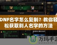 DNF名字怎么復(fù)制？教你輕松獲取別人名字的方法