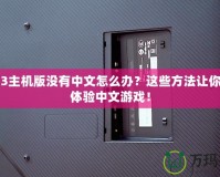 暗黑3主機(jī)版沒有中文怎么辦？這些方法讓你輕松體驗(yàn)中文游戲！