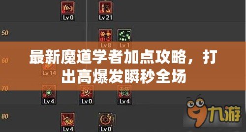 最新魔道學者加點攻略，打出高爆發(fā)瞬秒全場