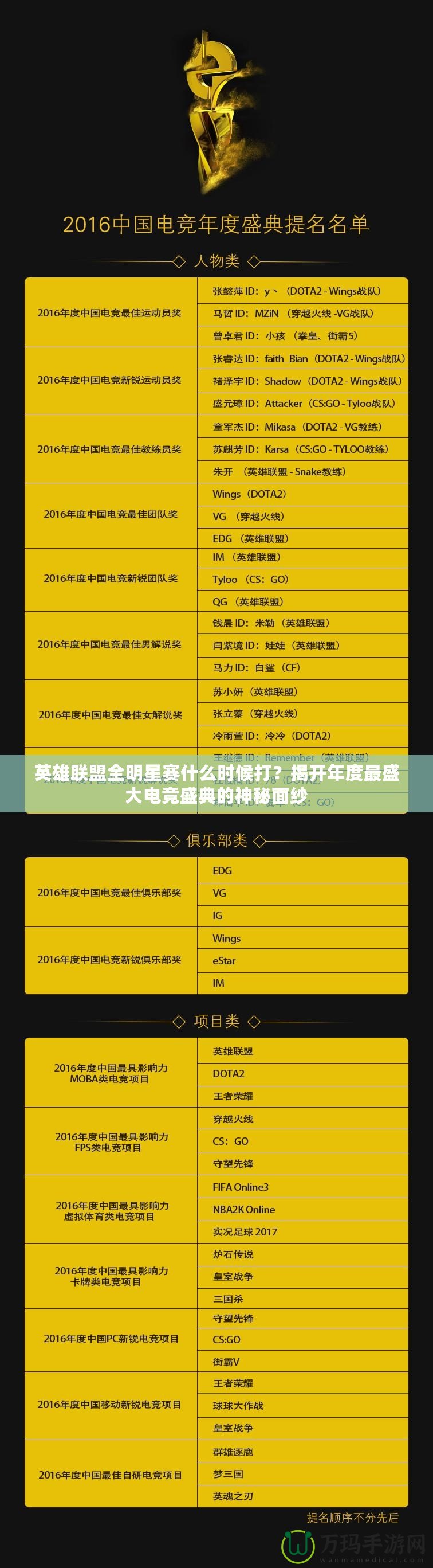 英雄聯盟全明星賽什么時候打？揭開年度最盛大電競盛典的神秘面紗