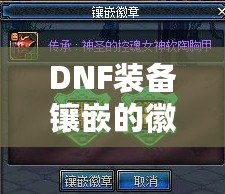 DNF裝備鑲嵌的徽章可以取下來嗎？詳解徽章取下與替換的技巧