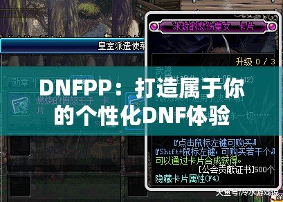 DNFPP：打造屬于你的個性化DNF體驗