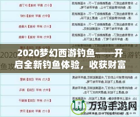 2020夢幻西游釣魚——開啟全新釣魚體驗(yàn)，收獲財(cái)富與樂趣！