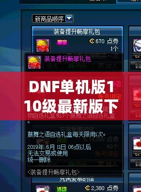 DNF單機(jī)版110級(jí)最新版下載，暢享無(wú)盡冒險(xiǎn)，超高自由度體驗(yàn)！