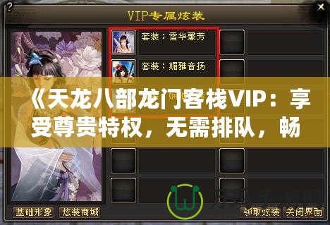 《天龍八部龍門客棧VIP：享受尊貴特權(quán)，無(wú)需排隊(duì)，暢快體驗(yàn)》