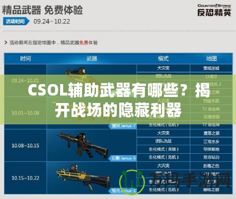 CSOL輔助武器有哪些？揭開戰(zhàn)場的隱藏利器