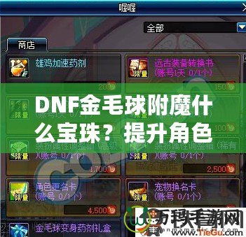 DNF金毛球附魔什么寶珠？提升角色實力的必選指南！