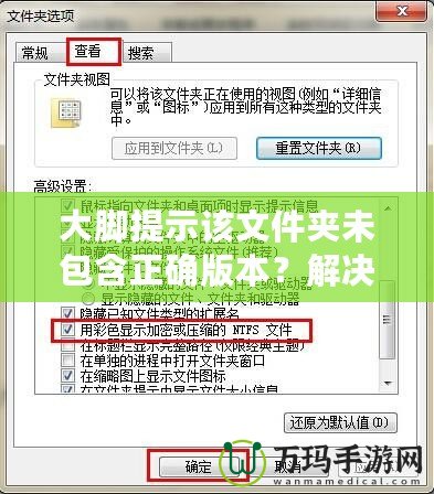 大腳提示該文件夾未包含正確版本？解決方案全解析，助你輕松應(yīng)對(duì)