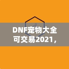 DNF寵物大全可交易2021，激活你的戰(zhàn)斗力與樂趣