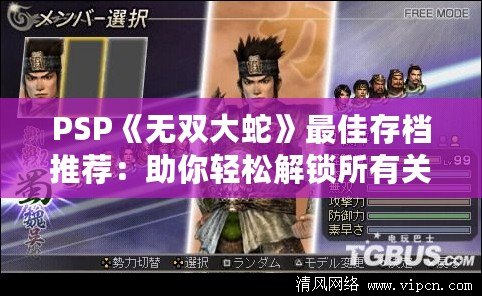 PSP《無雙大蛇》最佳存檔推薦：助你輕松解鎖所有關卡