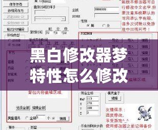 黑白修改器夢特性怎么修改？一步步帶你掌握修改技巧