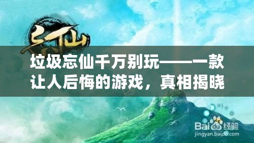 垃圾忘仙千萬別玩——一款讓人后悔的游戲，真相揭曉！