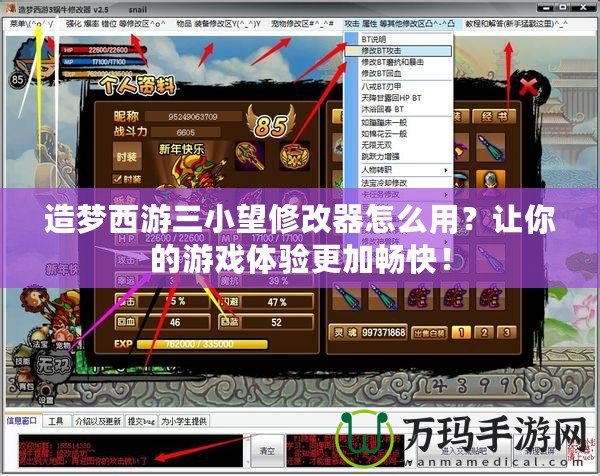 造夢西游三小望修改器怎么用？讓你的游戲體驗(yàn)更加暢快！