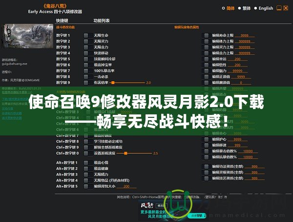 使命召喚9修改器風(fēng)靈月影2.0下載——暢享無盡戰(zhàn)斗快感！