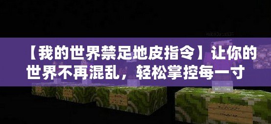 【我的世界禁足地皮指令】讓你的世界不再混亂，輕松掌控每一寸土地！