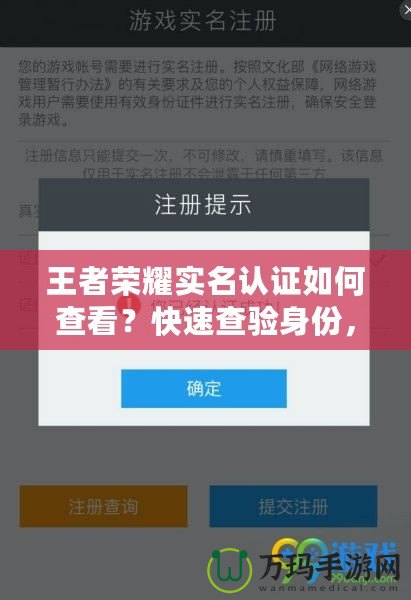 王者榮耀實名認證如何查看？快速查驗身份，保證賬戶安全！