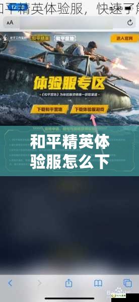 和平精英體驗(yàn)服怎么下載視頻教程，輕松獲取最新游戲體驗(yàn)！