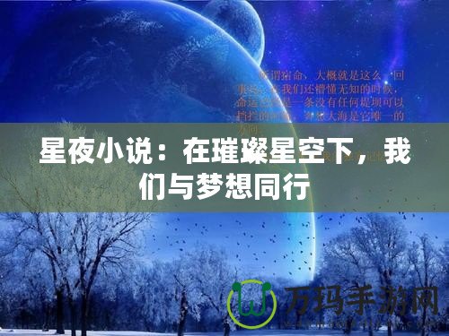 星夜小說：在璀璨星空下，我們與夢想同行